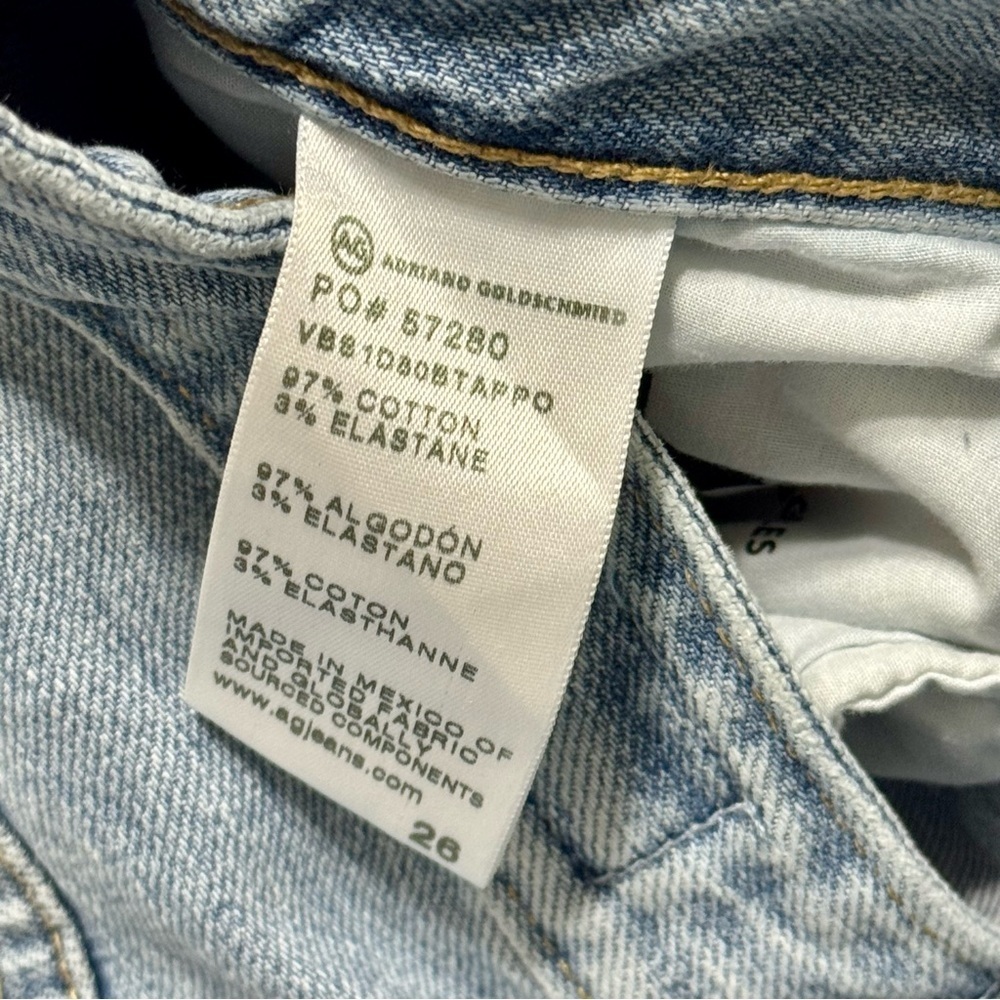 AG Jeans Kora High-Rise Wide Leg Distressed Jeans Size 26 - Picture 7 of 11